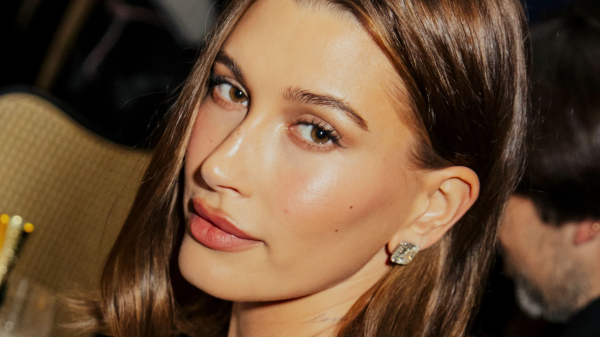 Hailey Bieber’s Rosewater Chrome Nails Are a Sweet Hint of Spring — See Photo